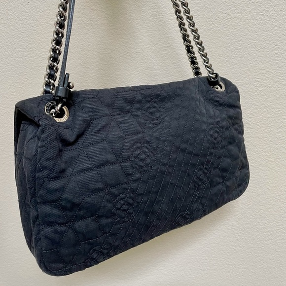 SOLD Chanel Camelia Denim Black Bag - Picture 6 of 17